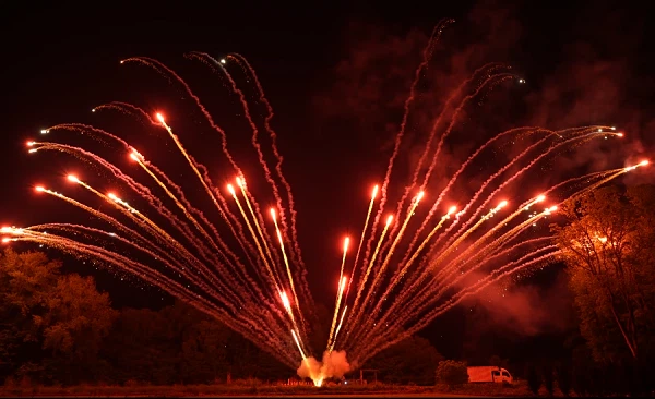 Professional Fireworks Cakes For Fireworks Show Celebration - 60 Shots Silver Wing